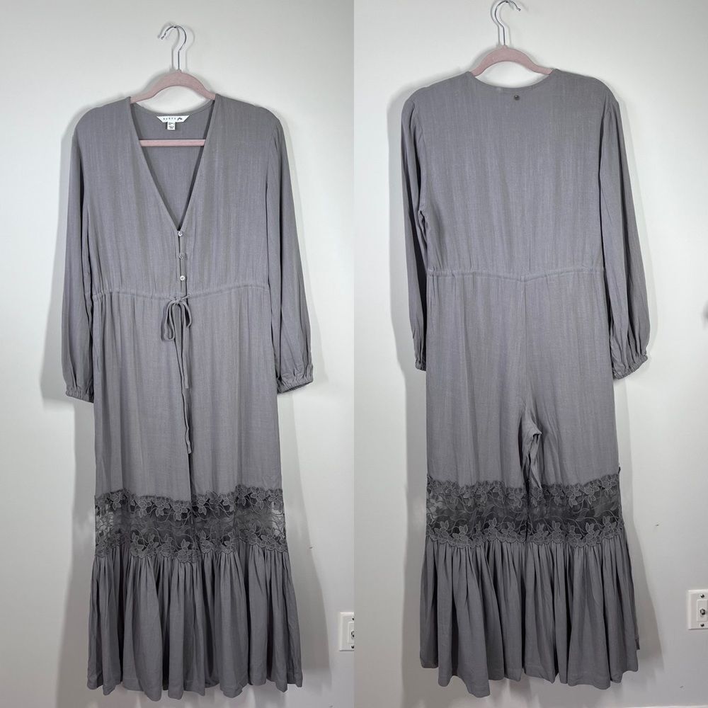 Rusty USA bell bottom jumpsuit w/ lace detail‎ women’s size s bohemian